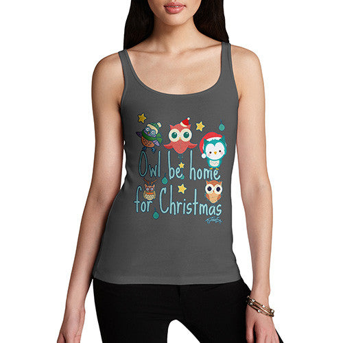 Women's Owl Be Home For Christmas Tank Top