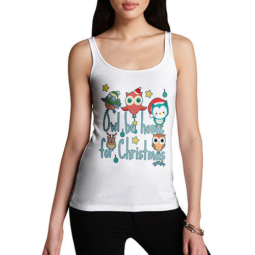 Women's Owl Be Home For Christmas Tank Top