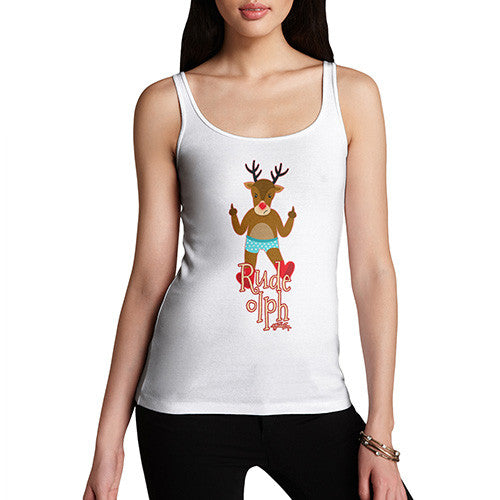 Women's Funny Rude-olph Tank Top