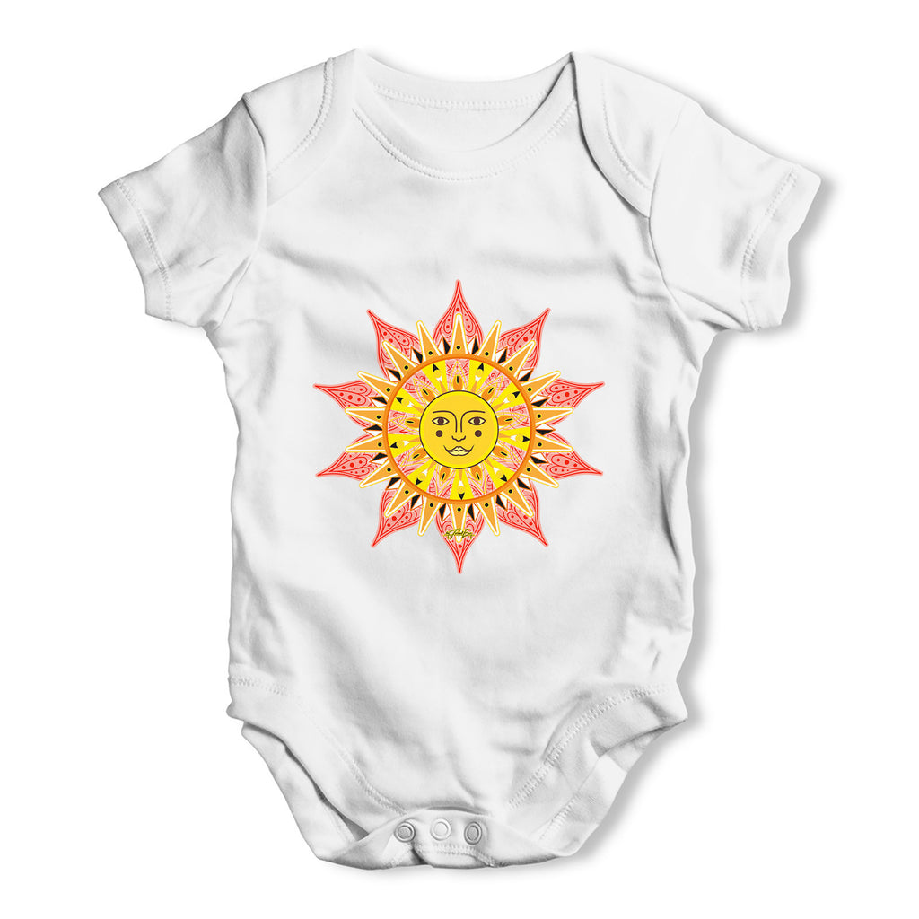 Decorative Mandala Sun Baby Grow Bodysuit