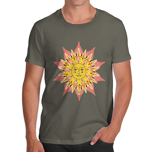 Men's Decorative Mandala Sun T-Shirt