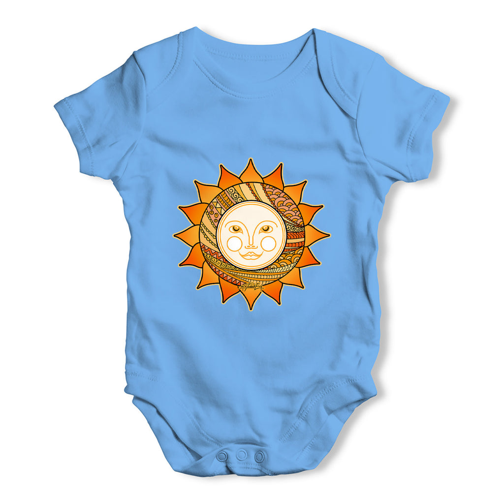 Decorative Smiling Sun Baby Grow Bodysuit