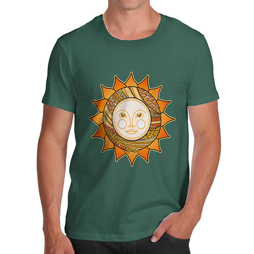 Men's Decorative Smiling Sun T-Shirt