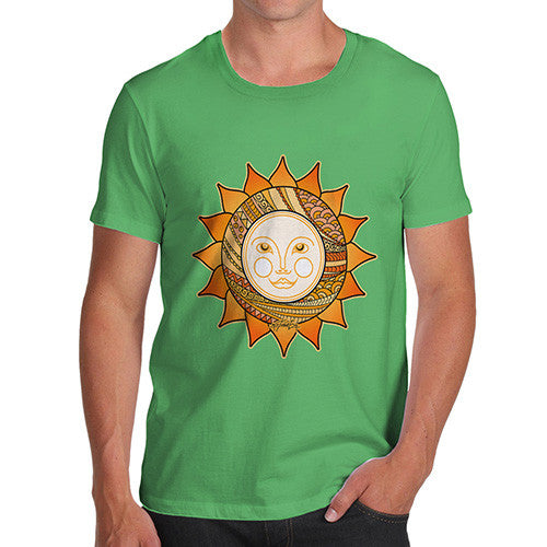 Men's Decorative Smiling Sun T-Shirt