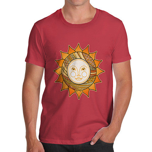 Men's Decorative Smiling Sun T-Shirt