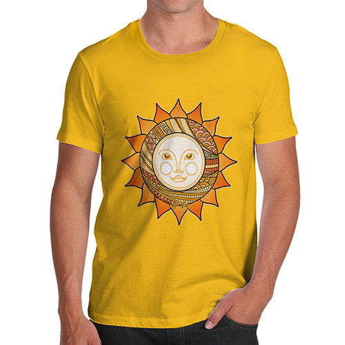 Men's Decorative Smiling Sun T-Shirt