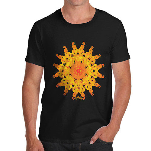 Men's Decorative Patterned Sun T-Shirt