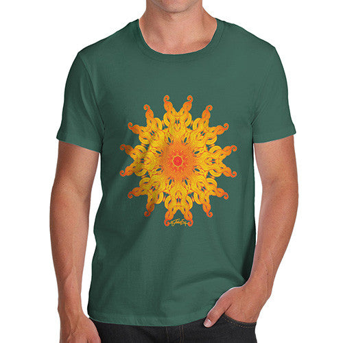 Men's Decorative Patterned Sun T-Shirt