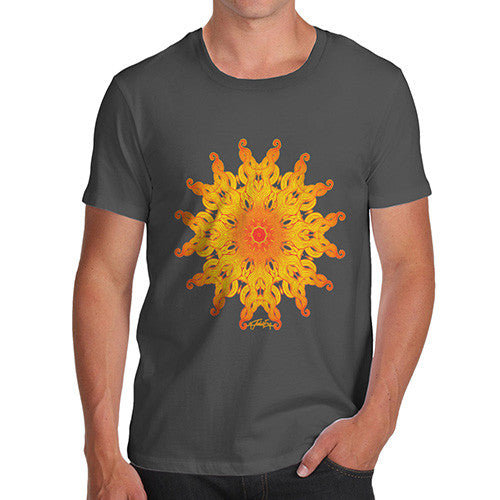 Men's Decorative Patterned Sun T-Shirt