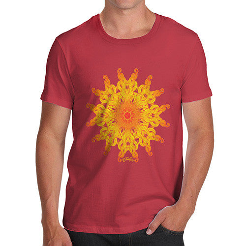 Men's Decorative Patterned Sun T-Shirt