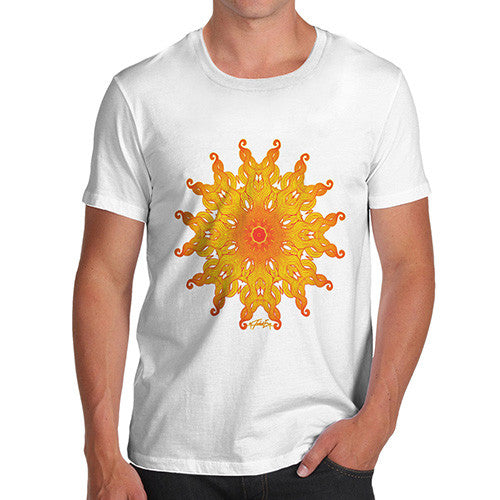 Men's Decorative Patterned Sun T-Shirt