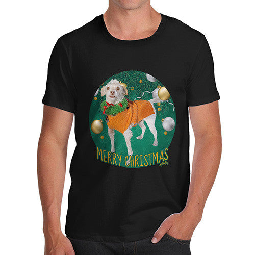 Men's Merry Christmas Dog Bauble T-Shirt