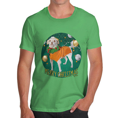 Men's Merry Christmas Dog Bauble T-Shirt