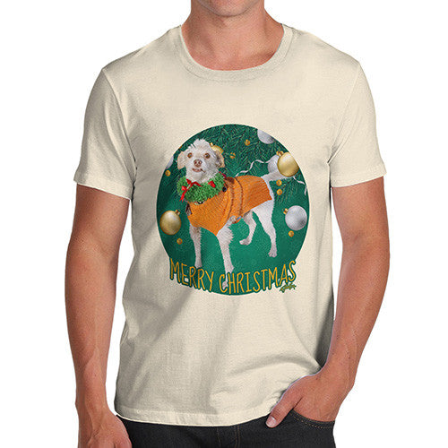 Men's Merry Christmas Dog Bauble T-Shirt