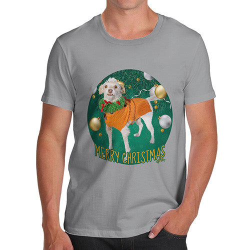 Men's Merry Christmas Dog Bauble T-Shirt