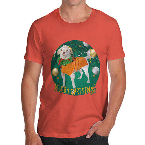 Men's Merry Christmas Dog Bauble T-Shirt