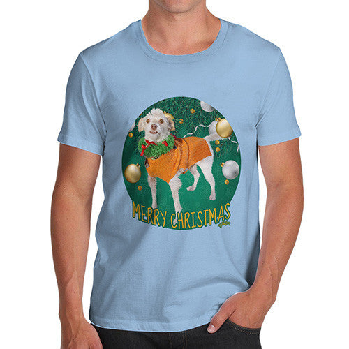 Men's Merry Christmas Dog Bauble T-Shirt