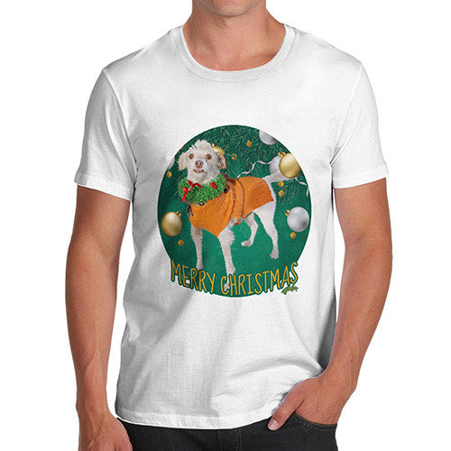 Men's Merry Christmas Dog Bauble T-Shirt