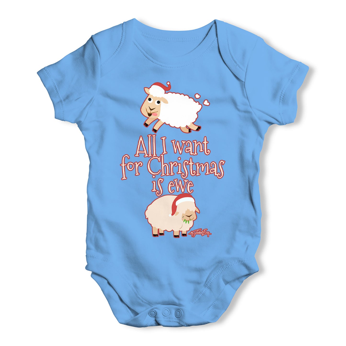 All I Want For Christmas Is Ewe Baby Grow Bodysuit