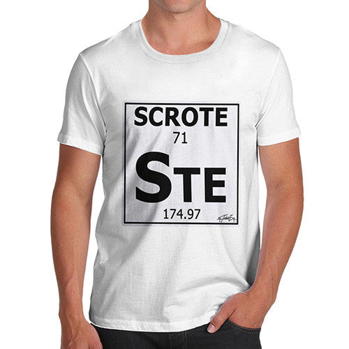 Men's Periodic Table Of Swearing Scrote T-Shirt