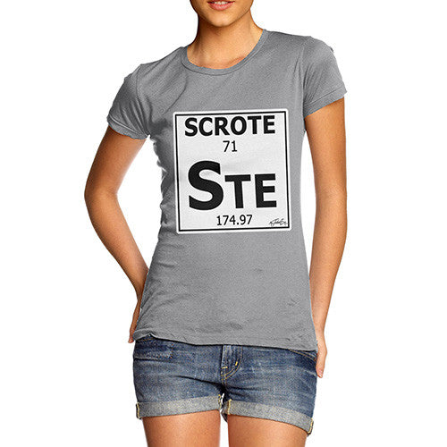 Women's Periodic Table Of Swearing Scrote T-Shirt