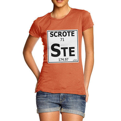 Women's Periodic Table Of Swearing Scrote T-Shirt