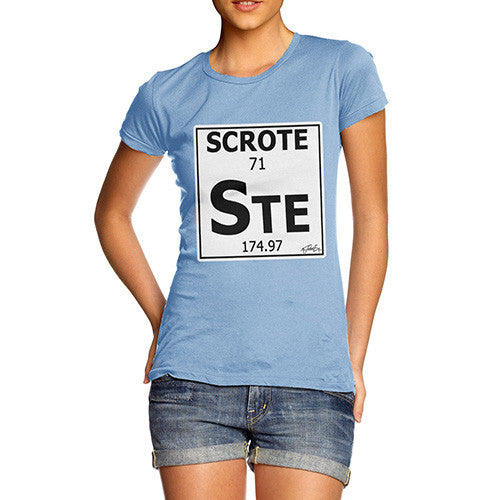 Women's Periodic Table Of Swearing Scrote T-Shirt