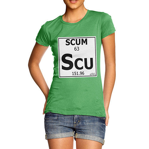 Women's Periodic Table Of Swearing Scum T-Shirt