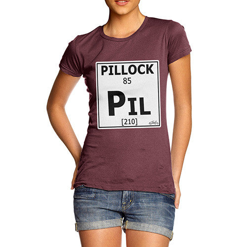 Women's Periodic Table Of Swearing Pillock T-Shirt