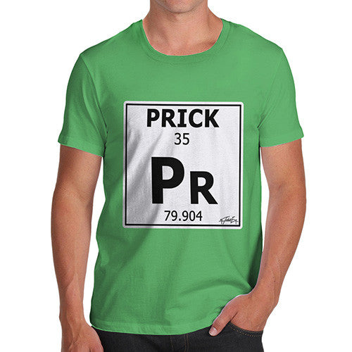Men's Periodic Table Of Swearing Prick T-Shirt