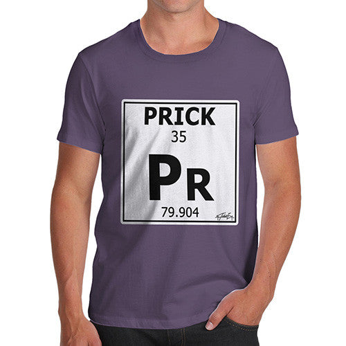 Men's Periodic Table Of Swearing Prick T-Shirt