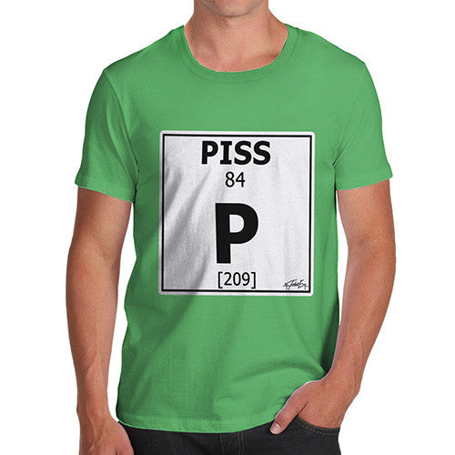 Men's Periodic Table Of Swearing Piss T-Shirt