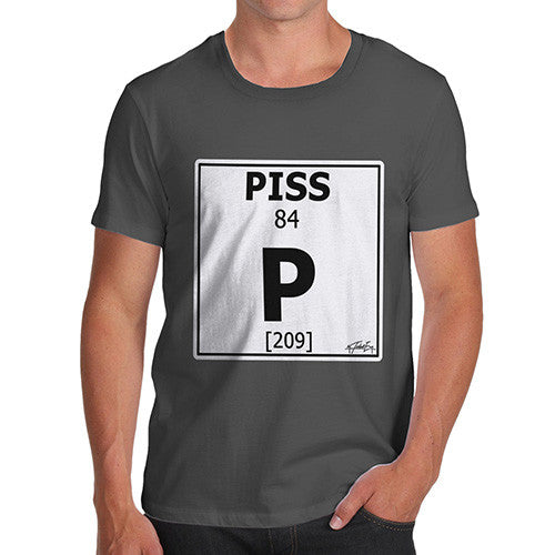 Men's Periodic Table Of Swearing Piss T-Shirt