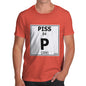 Men's Periodic Table Of Swearing Piss T-Shirt