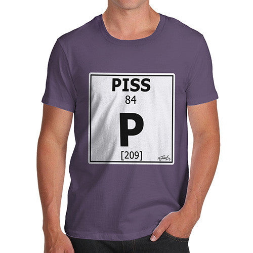 Men's Periodic Table Of Swearing Piss T-Shirt