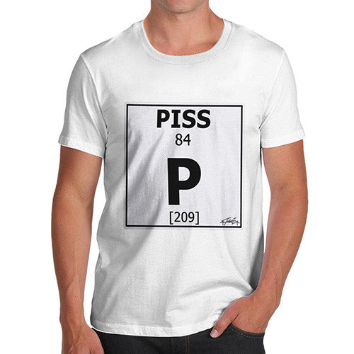 Men's Periodic Table Of Swearing Piss T-Shirt