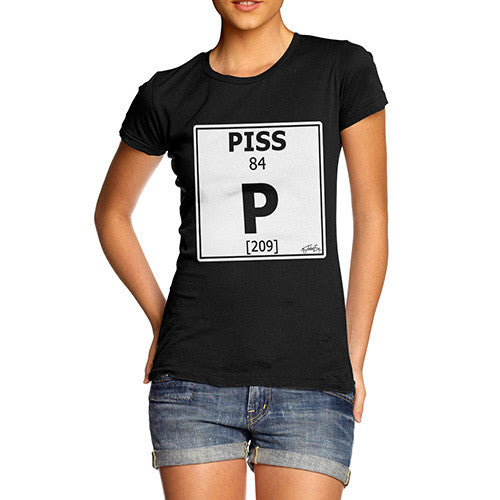 Women's Periodic Table Of Swearing Piss T-Shirt