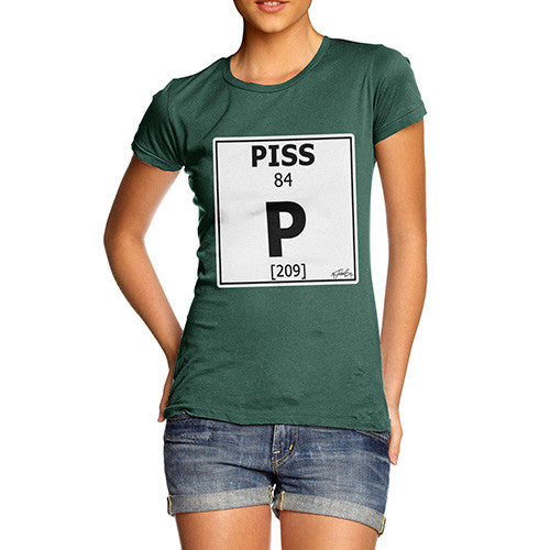Women's Periodic Table Of Swearing Piss T-Shirt