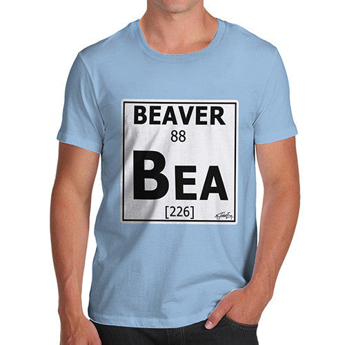 Men's Periodic Table Of Swearing Beaver T-Shirt