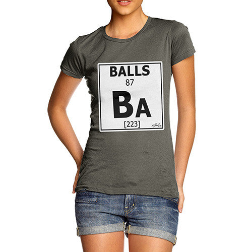 Women's Periodic Table Of Swearing Balls T-Shirt