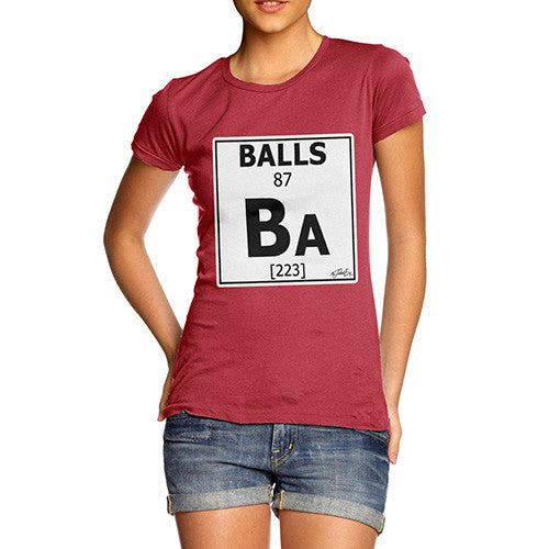 Women's Periodic Table Of Swearing Balls T-Shirt