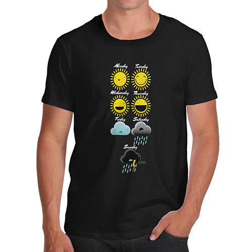 Men's Weekly Weather Forecast Cotton T-Shirt