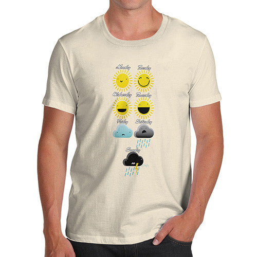 Men's Weekly Weather Forecast Cotton T-Shirt