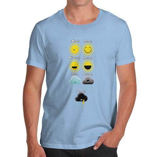 Men's Weekly Weather Forecast Cotton T-Shirt