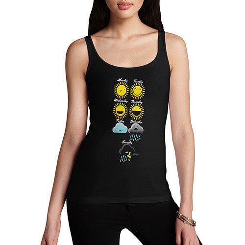 Women's Weekly Weather Forecast Cotton Tank Top