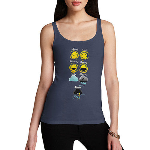 Women's Weekly Weather Forecast Cotton Tank Top