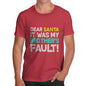 Men's Santa It Was My Brother's Fault! Cotton T-Shirt