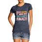 Women's Santa It Was My Brother's Fault! Cotton T-Shirt