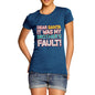 Women's Santa It Was My Brother's Fault! Cotton T-Shirt