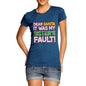 Women's Santa It Was My Sister's Fault! Cotton T-Shirt